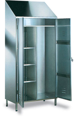 Armadio portascope in acciaio inox