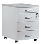 Cassettiera in laminato grigio - Bertolesi srl