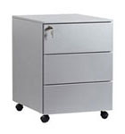 Cassettiera in metallo grigio metallizzato - Bertolesi srl