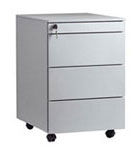 Cassettiera in metallo grigio metallizzato - Bertolesi srl