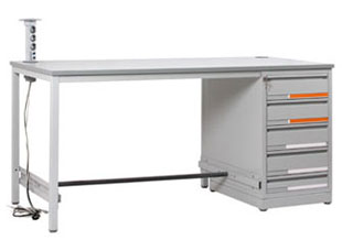 Tavolo laboratorio con piano in laminato - Bertolesi srl