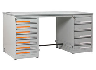 Tavolo laboratorio con piano in laminato - Bertolesi srl
