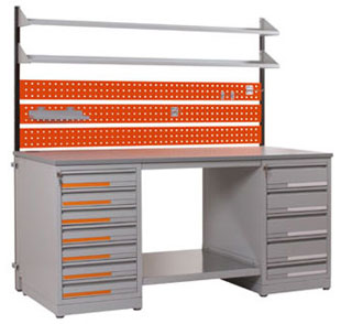 Tavolo laboratorio con piano in laminato - Bertolesi srl