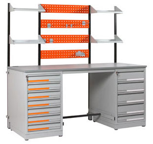 Tavolo laboratorio con piano in laminato - Bertolesi srl