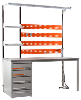 Tavolo laboratorio con piano in laminato - Bertolesi srl