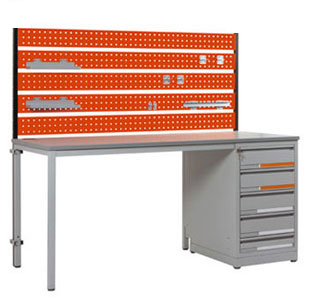 Tavolo laboratorio con piano in laminato - Bertolesi srl