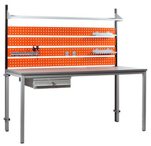 Tavolo laboratorio con piano in laminato - Bertolesi srl