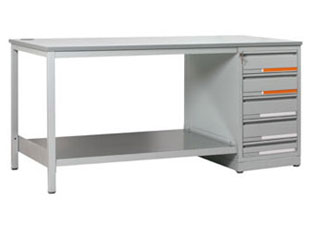 Tavolo laboratorio con piano in laminato - Bertolesi srl