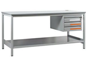 Tavolo laboratorio con piano in laminato - Bertolesi srl