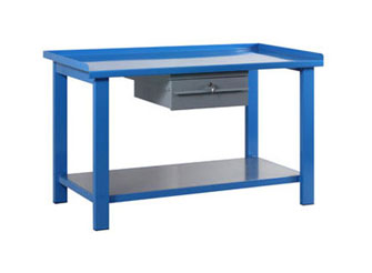 Tavolo officina con piano in metallo e cassetto - Bertolesi srl