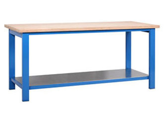 Tavolo officina con piano in legno - Bertolesi srl